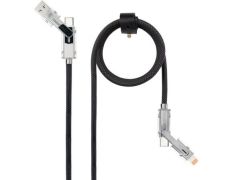 Cable USB Tipo C Nanocable - USB Tipo C Macho a USB Macho y Lightning Macho - 2m - 27W - 480Mbps