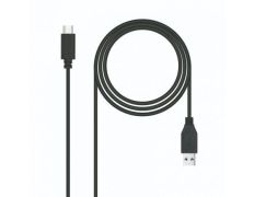 CABLE USB 3.1 GEN2 10Gbps 3A TIPO USB-C A USB-A 1.5 M NEGRO NANOCABLE - Negro