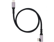 Cable USB Tipo-C Acodado Nanocable 10.01.4701 - USB Tipo-C Macho a USB Tipo-C Macho 100W 10Gbps 1m
