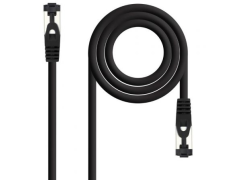 Cable de Red Negro Cat8.1 AWG26 0.30 m Latiguillo SSTP NanoCable