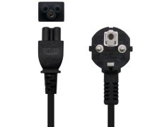 Cable de Alimentación Nanocable Trébol Schuko Macho - C5 Hembra/ 2m