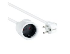 Cable Alargador de Corriente Nanocable 10.22.0605-W/ Schuko Hembra - Schuko Macho/ 5m