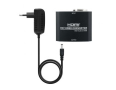 Conversor Nanocable 10.16.2101-BK/ HDMI Hembra - VGA Hembra/ Jack 3.5 Hembra/ 15cm - Negro
