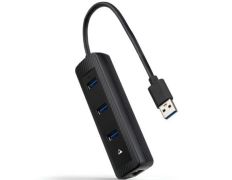 Hub USB 3.0 Nanocable 3xUSB 1xRJ45 - Modelo 10.16.4604
