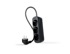 Regleta Nanocable 10.38.0003-NS-BK/ 3 Tomas de Corriente/ Cable 1.4m