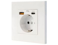 Roseta de Pared Nanocable Schuko USB Tipo-C - Modelo 10 35 0011