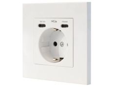 Roseta de Pared Schuko Nanocable