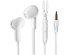 AURICULAR INTRAUDITIVO NGS CROSS FLIP BLANCO JACK 3.5mm MICROFONO CABLE 120cm CONTROLES - Blancos