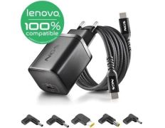 Cargador de Portátil GaN NGS BUD65W-L para Lenovo/ 1xUSB Tipo-C/ 65W/ Automático/ 5 Conectores