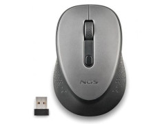 Ratón Inalámbrico NGS Dew Gray - 1600 DPI, Ergonómico y Moderno
