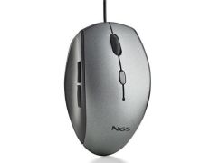 Ratón Ergonómico NGS Moth Gray - 1600 DPI