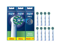 Cabezal de Recambio para cepillo Oral-B Pro Cross Action - Pack 9 uds
