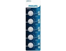 Pack de 5 Pilas de Botón Lithium Philips CR2025P5/01B