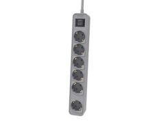 Regleta Philips CHP2164G/10 con Interruptor - 6 Tomas de Corriente - Cable de 1.5m