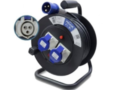 Regleta enrollable Phasak BN 3475/ 2 con Enchufe industrial 2P+TT y Cable de 25m