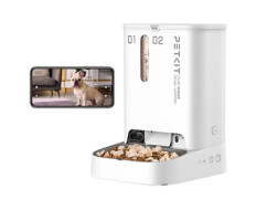 Comedero Inteligente PETKIT Yumshare Dual-Hooper Blanco con Cámara y Micrófono - Función IA y Audio Bidireccional - con Micrófono