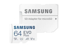 Tarjeta de Memoria Samsung Micro SD 64GB SDXC EVO Plus Clase 10 con Adaptador SD - 160MBs