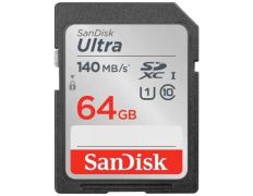 Tarjeta de Memoria SanDisk Ultra 64GB SD HC UHS-I - SDXC/ Clase 10 - 140MBs
