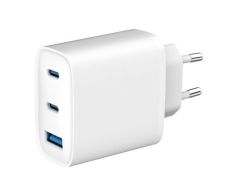 Cargador de Pared SPC Ultra Fast Charger con 65W, 2xUSB Tipo-C y 1xUSB