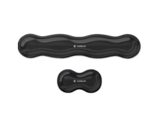 KIT ALFOMBRILLA TECLADO + RATON WRIST REST NEGRO SUBBLIM