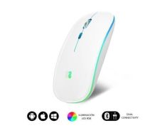 Ratón Inalámbrico Bluetooth Subblim LED Dual Flat - Batería Recargable - 1600 DPI