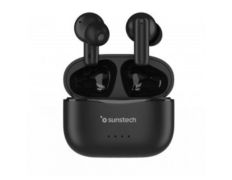Auriculares Sunstech WAVEPODSBK Bluetooth con Estuche de Carga - Autonomía 4.5h