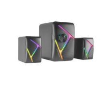 ALTAVOCES 2.1 MARS GAMING RGB DINAMICO 35W 3D SURROUND NEGROS CONTROL DE VOLUMEN ALIM. USB JACK 3.5 - Negros
