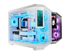 CAJA ATX MARS GAMING MC3TCORELCDW 3 CRISTAL TEMPLADO PANTALLA LCD 2x3.5 3x2.5 GPU 4 - Blanca