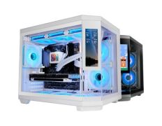 CAJA MICROATX MARS GAMING MC3TCORELCDMW COLOR BLANCO GPU MAX 315MM CRISTAL TEMPLADO LCD - Blanca