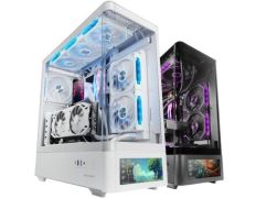 CAJA ATX MARS GAMING MLCDPROW CRISTAL TEMPLADO CURVO PANTALLA LCD 7,2" GPU 440mm COLOR BLA - Blanca