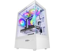 CAJA ATX MARS GAMING MCXO DOBLE CRISTAL TEMPLADO ARGB GPU 328mm 1x3.5 3x2.5 BLANCO - Blanca