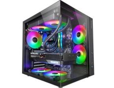 CAJA ATX CUBE MARS GAMING MCVONE NEGRA CRISTAL CONTINUO GPU 334mm 1x3.5 2x2.5