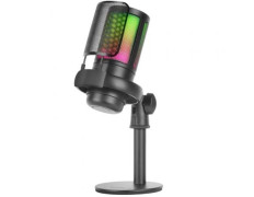 MICRÓFONO DE ESTUDIO PROFESIONAL MARS GAMING MMICSE NEGRO ADC 196KHz 24 bits USB-A/USB-C ILUMINACION - Negro