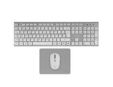 TECLADO MOUSE Y ALFOMBRILLA WIRELESS TACENS ZENITH LOW PROFILE TECLA COPILOT 3200DPI COLOR BLANCO - Teclado Inalámbrico + Ratón Inalámbrico + Alfombrilla