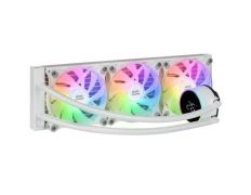 SISTEMA DE REFIGERACION LIGUIDA MARS GAMING MLLCD360 BLANCO 3x (12x12) ILUMINACION FRGB TPD 600W - Blanca