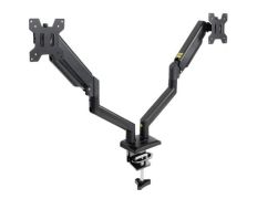 Soporte de Mesa Giratorio e Inclinable para 2 Monitores TooQ