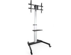 Soporte de Suelo Inclinable y Ajustable TooQ FS1886M-B con Ruedas para TV de 37-86 pulgadas