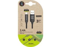 Cable USB 2.0 Tech One Tech TEC2001 - USB Macho a MicroUSB Macho - 1m