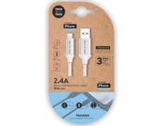 Cable USB 2.0 Tech One Tech TEC2005/ USB Macho - Lightning Macho/ 1m