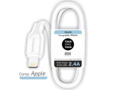 Cable USB Lightning 2.0 Tech One Tech TEC2902 1m - Lightning Macho a USB Macho