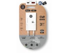 Cargador de Pared GaN Tech One Tech 30W con 1xUSB Tipo-C y 1xUSB
