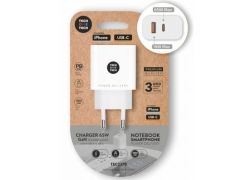 Cargador de Pared 65W GaN Tech One Tech con 1xUSB Tipo-C y 1xUSB