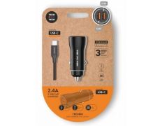 Cargador de Coche Tech One Tech TEC2803 con 2xUSB y Cable USB Tipo-C
