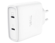 Cargador de Pared GaN Trust Maxo 65W 25526/ 2xUSB Tipo-C/ Incluye Cable USB Tipo-C