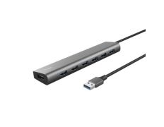 Hub USB Trust Halyx 3.2 Gen1 con 7xUSB y 1xUSB-C - Gris