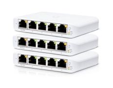 Switch Gestionable Ubiquiti USW-Flex Mini 5 Puertos/ RJ45 10/100/1000 PoE - Pack 3 uds