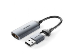 Conversor HDMI 4K 60Hz Vention ACWHA - HDMI Hembra / USB Macho - USB Tipo-C Macho/ 480Mbps/ 10cm