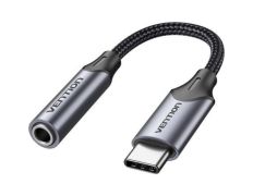 Adaptador Audio Vention BGMHA/ Jack 3.5 Hembra - USB Tipo-C Macho/ 10cm - Gris
