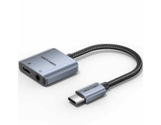 Adaptador Audio Vention BIGHA/ USB Tipo-C Macho - Jack 3.5 Hembra/ USB Tipo-C PD Hembra