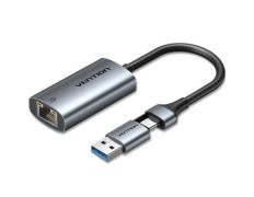 Adaptador USB Tipo-C - RJ45 Vention para Conectividad